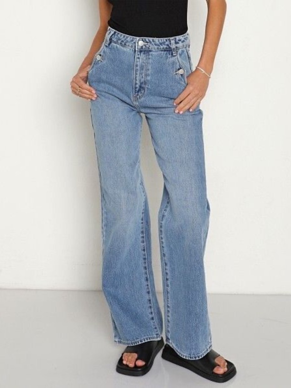 ROLLA’S Heidi High Rise Loose Straight Western Blue Jeans Size 31